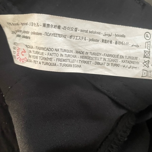 Zara Black Pleated Trouser Pants Sz Small - Picture 3 of 4